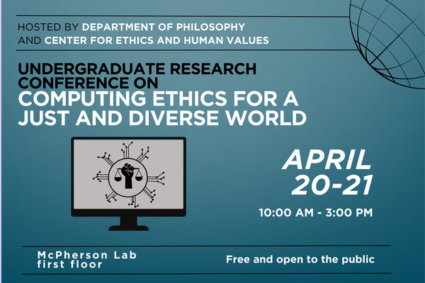 Undergrad research conference on April 20-21 in McPherson Lab 10:00am to 3:00pm