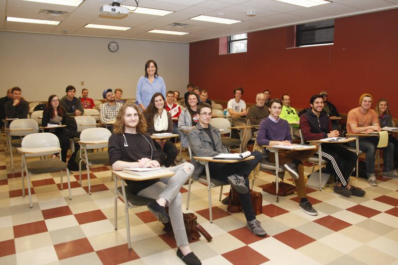 Professor Shabel with her students 