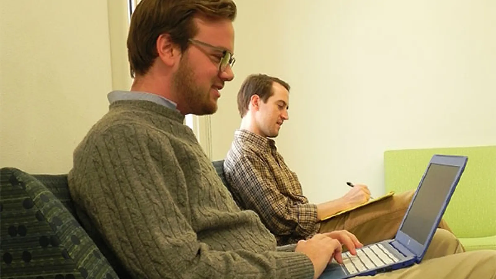 Students working