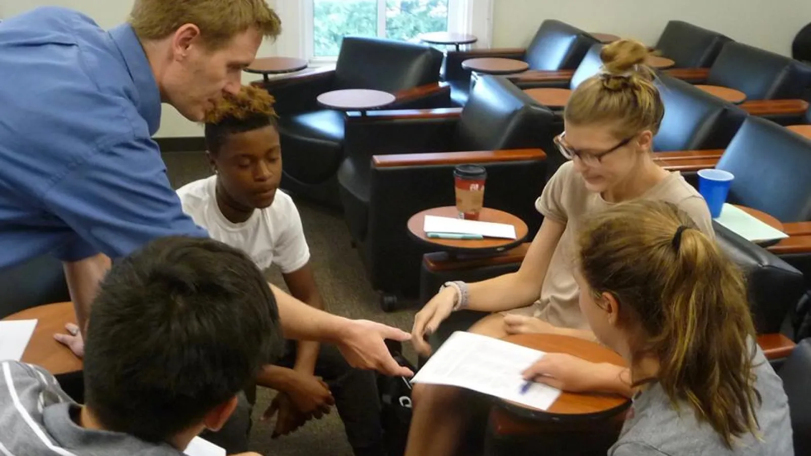 Group of students working