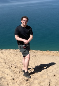 Eli Schantz at the beach