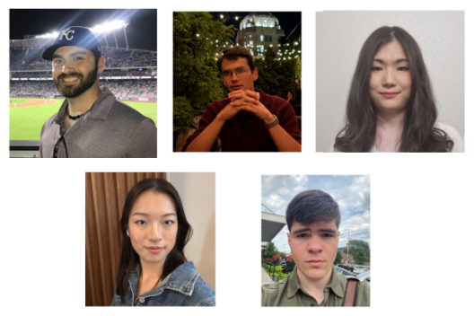 Five graduate students