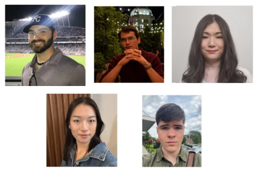 Five graduate students