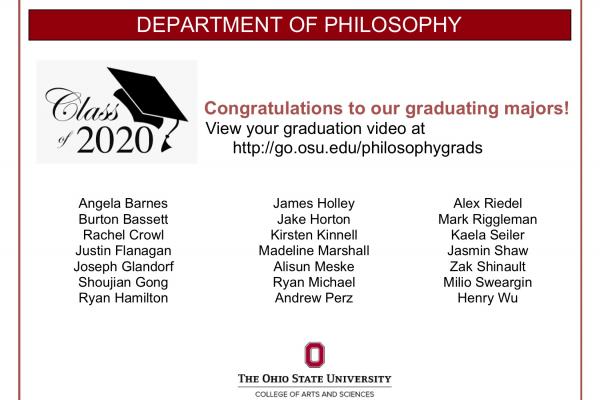list of 2020 graduating majors