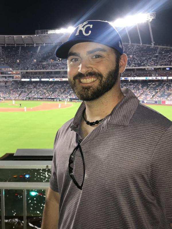 Chris Caldwell at a baseball game. 